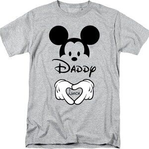 Disney Mickey Couple Shirts Dad  Pregnancy Announcement Mens L funny humor